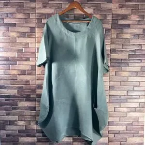 Italian Dresses | Womens One Size Fits All Olive Italian Linen Tulip Dress | Color: Green | Size: Osfa | Choosen118's Closet Italian Dresses | Womens One Size Fits All Olive Italian Linen Tulip Dress | Color: Green | Size: Osfa | Choosen118's Closet